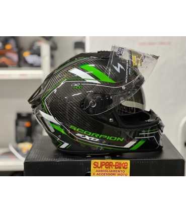 Casque intégral Scorpion Exo 1400 Evo 2 Carbon Air MIrage vert