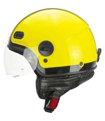 Casco jet Cgm Globo nero giallo visiera corta