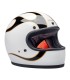 Casque Gringo Biltwell Flames blanc