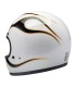 Biltwell Gringo Flames white helmet