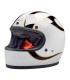 Casco Gringo Biltwell Flames bianco