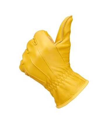 Biltwell Work 2.0 gants en cuir jaune