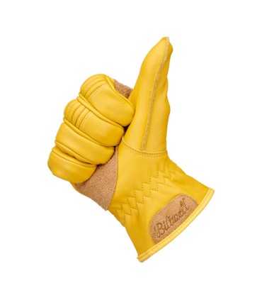 Biltwell Work 2.0 leather gloves yellow