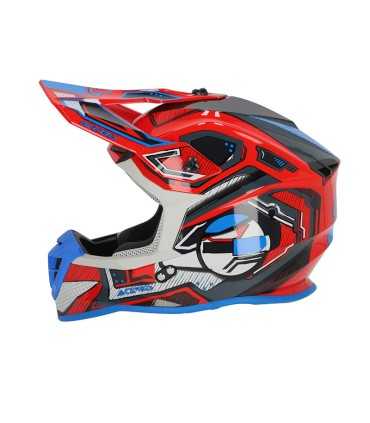 Casque cross Acerbis Linear rouge bleu