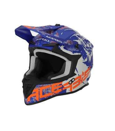 Casco cross Acerbis Linear grigio blu