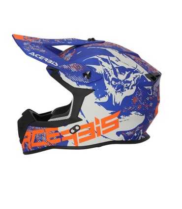 Casco cross Acerbis Linear grigio blu