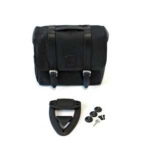 Longride CLICK-ON CLASSIC SADDLEBAG WAXED COTTON black