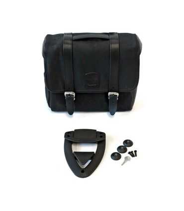 Longride CLICK-ON CLASSIC SADDLEBAG WAXED COTTON schwarz