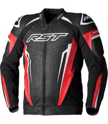 RST TracTech Evo 5 black red leather jacket