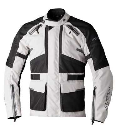 Motorcycle touring jacket RST Endurance silver black