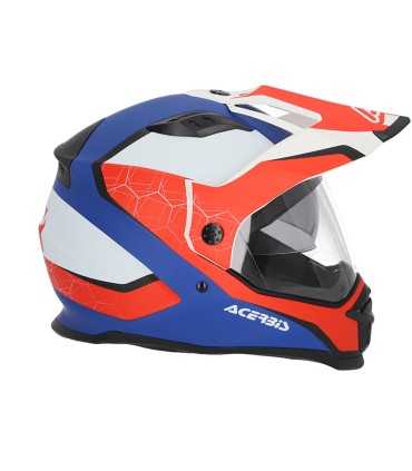 Casco Moto Acerbis Reactive blu rosso