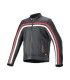 Giacca in pelle Alpinestars Dyno nera rossa