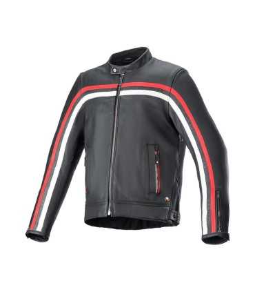 Alpinestars Dyno black red leather jacket