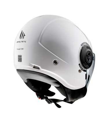 Casco jet MT Helmets Viale SV S Solid A0 bianco