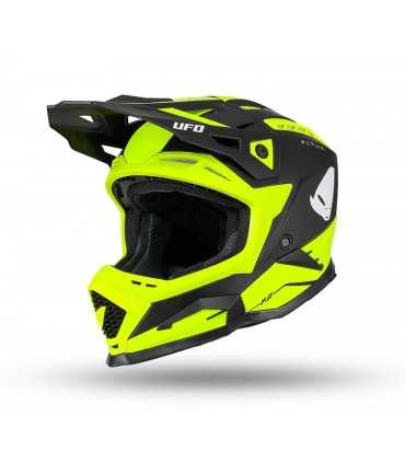 UFO Echus yellow cross helmet