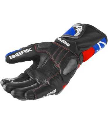 Gants moto racing Berik Pista 2.0 bleu rouge