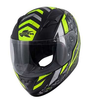 Motorrad kinder helm Kappa KJ04 EVO PROX schwrz gelb matt