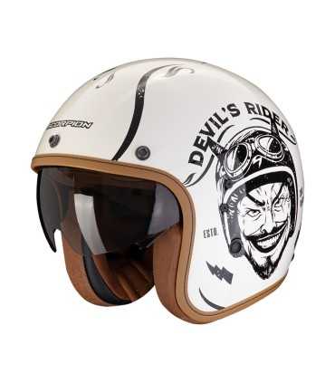 Casco jet Scorpion Belfast Evo Romeo crema