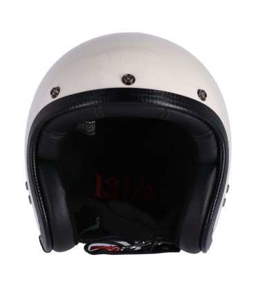 Casque Jet 13 1/2 Skull Bucket VINTAGE WHITE