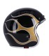 Casque Jet 13 1/2 Skull Bucket FLAMES GOLD