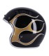 Jet helm 13 1/2 Skull Bucket FLAMES GOLD