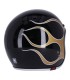 Casque Jet 13 1/2 Skull Bucket FLAMES GOLD