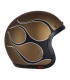 Casque Jet 13 1/2 Skull Bucket FLAMES MATT GOLD