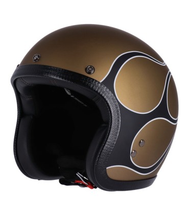 Jet 13 1/2 Skull Bucket FLAMES MATT GOLD