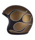 13 1/2 Skull Bucket FLAMES MATT GOLD jet helmet