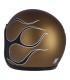 Jet helm 13 1/2 Skull Bucket FLAMES matt GOLD