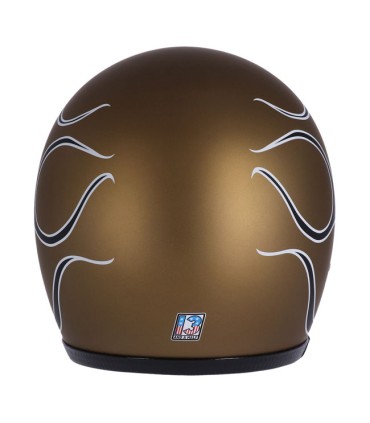 Jet 13 1/2 Skull Bucket FLAMES MATT GOLD