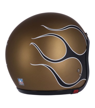 Jet 13 1/2 Skull Bucket FLAMES MATT GOLD