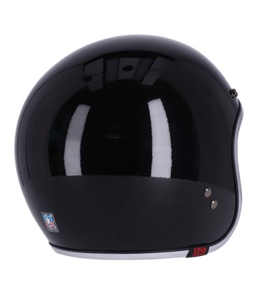 13 1/2 Skull Bucket black jet helmet