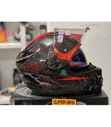 Casco LS2 FF327 Challenger Fold carbon rosso