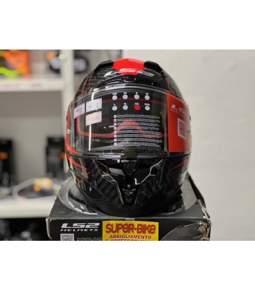 Casco LS2 FF327 Challenger Fold carbon rosso