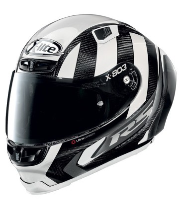 Casco integrale X-lite X-803 Rs Ultra Carbon WHEELIE 057 Bianco