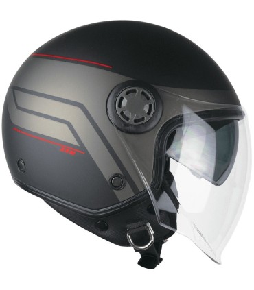 Casque jet Ska-P 1SHG ZEN City rouge matt