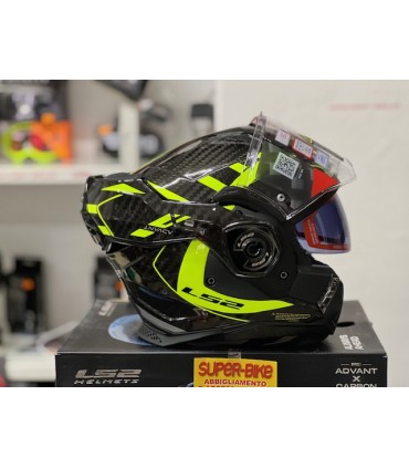 Casco LS2 FF901 Advant X Future carbon giallo