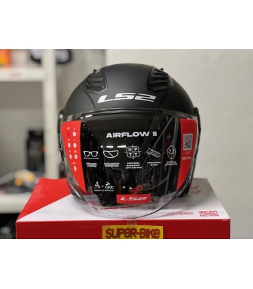 Casque jet LS2 OF616 Airflow 2 noir matt