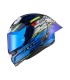 Casco moto Nexx X.R3R Glitch Racer blu neon