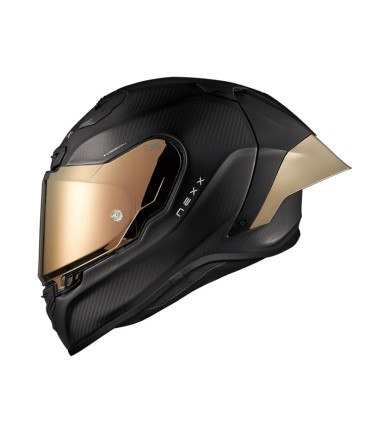 Casco moto Nexx X.R3R Zero Pro 2 Carbon nero oro opaco