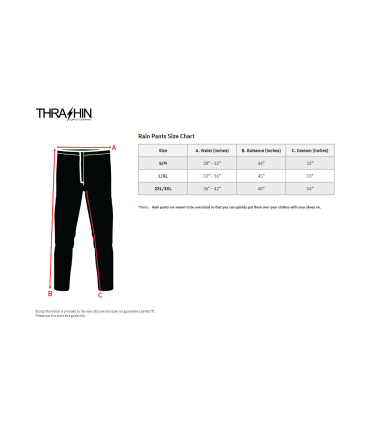 Thrashin Mission rain pant