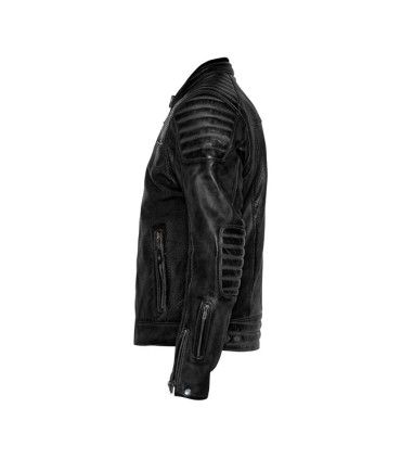 Giacca in pelle moto John Doe Storm nera