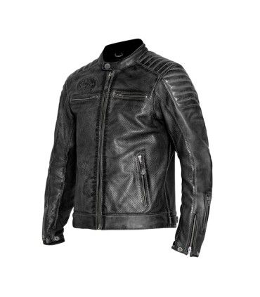 Giacca in pelle moto John Doe Storm nera