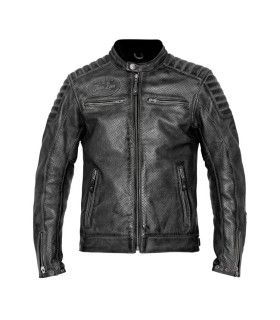 Giacca in pelle moto John Doe Storm nera