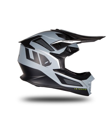 Casco cross Ufo Intrepid nero grigio opaco