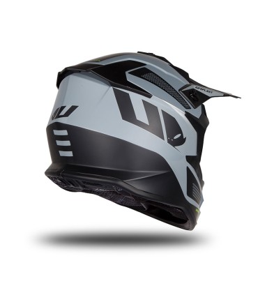 Casco cross Ufo Intrepid nero grigio opaco