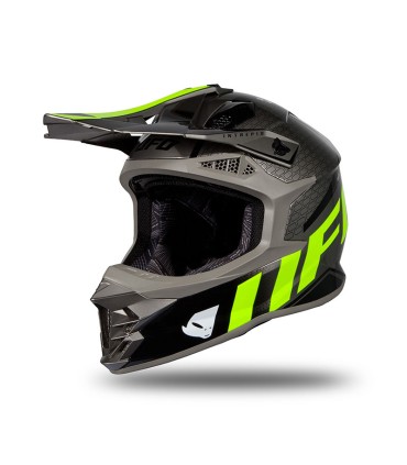 Casco cross Ufo Intrepid grigio giallo