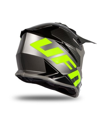 Casco cross Ufo Intrepid grigio giallo