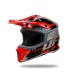 Casco cross Ufo Intrepid grigio rosso